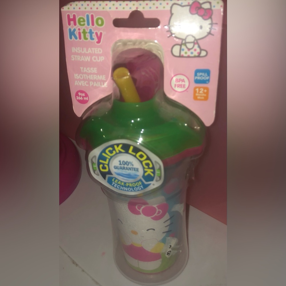 New Hello Kitty Leakproof Insulated Straw Water Juice Bottle